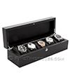 WATCH BOX | for 5 watches fine black wood leather interior | ref. L11B35H9-5 S